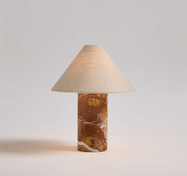 Chez Red Marble Mini Table Lamp